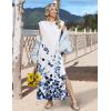 image:imageZeagoo Summer Dresses for Women 2026 Black Long Maxi Sundresses Loose Split WrinkleFree Beach Travel Vacation ClothesWf118