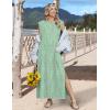 image:imageZeagoo Summer Dresses for Women 2026 Black Long Maxi Sundresses Loose Split WrinkleFree Beach Travel Vacation ClothesWf25