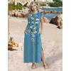 image:imageZeagoo Summer Dresses for Women 2026 Black Long Maxi Sundresses Loose Split WrinkleFree Beach Travel Vacation ClothesZw89