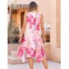 image:imageZeagoo Womens Casual Dress for Summer Tank Dress Loose Flowy Beach Dress with Pockets Hankerchief Flare Midi Sundress 202601 Apink