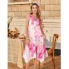 image:imageZeagoo Womens Casual Dress for Summer Tank Dress Loose Flowy Beach Dress with Pockets Hankerchief Flare Midi Sundress 202601 Apink