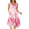 image:imageZeagoo Womens Casual Dress for Summer Tank Dress Loose Flowy Beach Dress with Pockets Hankerchief Flare Midi Sundress 202601 Apink