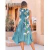 image:imageZeagoo Womens Casual Dress for Summer Tank Dress Loose Flowy Beach Dress with Pockets Hankerchief Flare Midi Sundress 202601 Blue