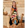 image:imageZeagoo Womens Casual Dress for Summer Tank Dress Loose Flowy Beach Dress with Pockets Hankerchief Flare Midi Sundress 202602 Black