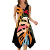 image:imageZeagoo Womens Casual Dress for Summer Tank Dress Loose Flowy Beach Dress with Pockets Hankerchief Flare Midi Sundress 202602 Black