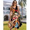 image:imageZeagoo Womens Casual Dress for Summer Tank Dress Loose Flowy Beach Dress with Pockets Hankerchief Flare Midi Sundress 202602 Black