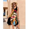 image:imageZeagoo Womens Casual Dress for Summer Tank Dress Loose Flowy Beach Dress with Pockets Hankerchief Flare Midi Sundress 202602 Black