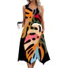 image:imageZeagoo Womens Casual Dress for Summer Tank Dress Loose Flowy Beach Dress with Pockets Hankerchief Flare Midi Sundress 202602 Black