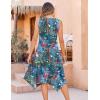 image:imageZeagoo Womens Casual Dress for Summer Tank Dress Loose Flowy Beach Dress with Pockets Hankerchief Flare Midi Sundress 202602 Blue