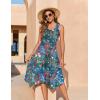 image:imageZeagoo Womens Casual Dress for Summer Tank Dress Loose Flowy Beach Dress with Pockets Hankerchief Flare Midi Sundress 202602 Blue