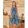 image:imageZeagoo Womens Casual Dress for Summer Tank Dress Loose Flowy Beach Dress with Pockets Hankerchief Flare Midi Sundress 202602 Blue