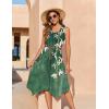 image:imageZeagoo Womens Casual Dress for Summer Tank Dress Loose Flowy Beach Dress with Pockets Hankerchief Flare Midi Sundress 202602 Green
