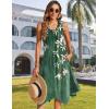 image:imageZeagoo Womens Casual Dress for Summer Tank Dress Loose Flowy Beach Dress with Pockets Hankerchief Flare Midi Sundress 202602 Green