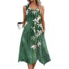 image:imageZeagoo Womens Casual Dress for Summer Tank Dress Loose Flowy Beach Dress with Pockets Hankerchief Flare Midi Sundress 202602 Green