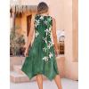 image:imageZeagoo Womens Casual Dress for Summer Tank Dress Loose Flowy Beach Dress with Pockets Hankerchief Flare Midi Sundress 202602 Green