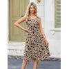 image:imageZeagoo Womens Casual Dress for Summer Tank Dress Loose Flowy Beach Dress with Pockets Hankerchief Flare Midi Sundress 2026Beige Sf154