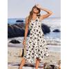 image:imageZeagoo Womens Casual Dress for Summer Tank Dress Loose Flowy Beach Dress with Pockets Hankerchief Flare Midi Sundress 2026Beige Sf239