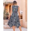 image:imageZeagoo Womens Casual Dress for Summer Tank Dress Loose Flowy Beach Dress with Pockets Hankerchief Flare Midi Sundress 2026Blue Mz473