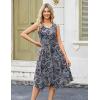 image:imageZeagoo Womens Casual Dress for Summer Tank Dress Loose Flowy Beach Dress with Pockets Hankerchief Flare Midi Sundress 2026Blue Mz473