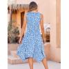 image:imageZeagoo Womens Casual Dress for Summer Tank Dress Loose Flowy Beach Dress with Pockets Hankerchief Flare Midi Sundress 2026Blue Xh41