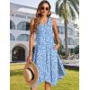 image:imageZeagoo Womens Casual Dress for Summer Tank Dress Loose Flowy Beach Dress with Pockets Hankerchief Flare Midi Sundress 2026Blue Xh41