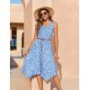 image:imageZeagoo Womens Casual Dress for Summer Tank Dress Loose Flowy Beach Dress with Pockets Hankerchief Flare Midi Sundress 2026Blue Xh41