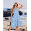image:imageZeagoo Womens Casual Dress for Summer Tank Dress Loose Flowy Beach Dress with Pockets Hankerchief Flare Midi Sundress 2026Blue Xh41