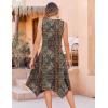 image:imageZeagoo Womens Casual Dress for Summer Tank Dress Loose Flowy Beach Dress with Pockets Hankerchief Flare Midi Sundress 2026Brown Mz721