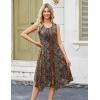 image:imageZeagoo Womens Casual Dress for Summer Tank Dress Loose Flowy Beach Dress with Pockets Hankerchief Flare Midi Sundress 2026Brown Mz721
