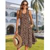image:imageZeagoo Womens Casual Dress for Summer Tank Dress Loose Flowy Beach Dress with Pockets Hankerchief Flare Midi Sundress 2026Brown Xh267
