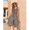 image:imageZeagoo Womens Casual Dress for Summer Tank Dress Loose Flowy Beach Dress with Pockets Hankerchief Flare Midi Sundress 2026Brown Xh531