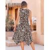 image:imageZeagoo Womens Casual Dress for Summer Tank Dress Loose Flowy Beach Dress with Pockets Hankerchief Flare Midi Sundress 2026Brown Xh531