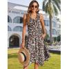 image:imageZeagoo Womens Casual Dress for Summer Tank Dress Loose Flowy Beach Dress with Pockets Hankerchief Flare Midi Sundress 2026Brown Xh531