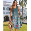 image:imageZeagoo Womens Casual Dress for Summer Tank Dress Loose Flowy Beach Dress with Pockets Hankerchief Flare Midi Sundress 2026Gray Green