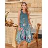 image:imageZeagoo Womens Casual Dress for Summer Tank Dress Loose Flowy Beach Dress with Pockets Hankerchief Flare Midi Sundress 2026Gray Green
