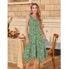image:imageZeagoo Womens Casual Dress for Summer Tank Dress Loose Flowy Beach Dress with Pockets Hankerchief Flare Midi Sundress 2026Green Jh560