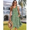 image:imageZeagoo Womens Casual Dress for Summer Tank Dress Loose Flowy Beach Dress with Pockets Hankerchief Flare Midi Sundress 2026Green Jh560