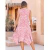image:imageZeagoo Womens Casual Dress for Summer Tank Dress Loose Flowy Beach Dress with Pockets Hankerchief Flare Midi Sundress 2026Leopard Print