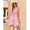image:imageZeagoo Womens Casual Dress for Summer Tank Dress Loose Flowy Beach Dress with Pockets Hankerchief Flare Midi Sundress 2026Leopard Print