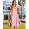 image:imageZeagoo Womens Casual Dress for Summer Tank Dress Loose Flowy Beach Dress with Pockets Hankerchief Flare Midi Sundress 2026Leopard Print