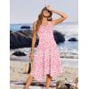 image:imageZeagoo Womens Casual Dress for Summer Tank Dress Loose Flowy Beach Dress with Pockets Hankerchief Flare Midi Sundress 2026Leopard Print