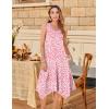 image:imageZeagoo Womens Casual Dress for Summer Tank Dress Loose Flowy Beach Dress with Pockets Hankerchief Flare Midi Sundress 2026Leopard Print