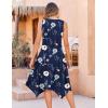 image:imageZeagoo Womens Casual Dress for Summer Tank Dress Loose Flowy Beach Dress with Pockets Hankerchief Flare Midi Sundress 2026Navy Bf318
