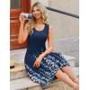 image:imageZeagoo Womens Casual Dress for Summer Tank Dress Loose Flowy Beach Dress with Pockets Hankerchief Flare Midi Sundress 2026Navy Sf119