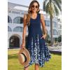 image:imageZeagoo Womens Casual Dress for Summer Tank Dress Loose Flowy Beach Dress with Pockets Hankerchief Flare Midi Sundress 2026Navy Sf119