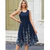 image:imageZeagoo Womens Casual Dress for Summer Tank Dress Loose Flowy Beach Dress with Pockets Hankerchief Flare Midi Sundress 2026Navy Sf119