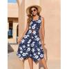 image:imageZeagoo Womens Casual Dress for Summer Tank Dress Loose Flowy Beach Dress with Pockets Hankerchief Flare Midi Sundress 2026Navy Sf157
