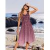 image:imageZeagoo Womens Casual Dress for Summer Tank Dress Loose Flowy Beach Dress with Pockets Hankerchief Flare Midi Sundress 2026Purple Print