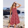image:imageZeagoo Womens Casual Dress for Summer Tank Dress Loose Flowy Beach Dress with Pockets Hankerchief Flare Midi Sundress 2026Red Xh268