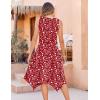 image:imageZeagoo Womens Casual Dress for Summer Tank Dress Loose Flowy Beach Dress with Pockets Hankerchief Flare Midi Sundress 2026Red Xh268